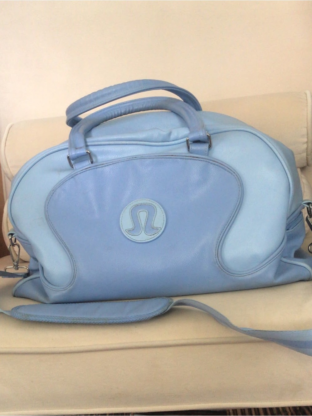 LULULEMON Athletica Powder Blue Travel Duffel Bag